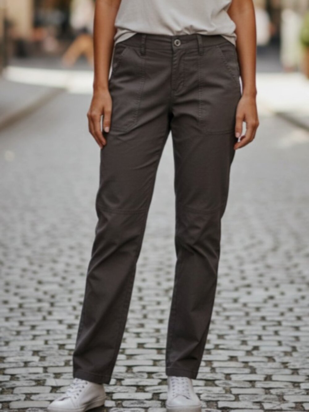 GAP‎ Lyocell Casual Pants Charcoal Gray Women's Sz 2R #299A